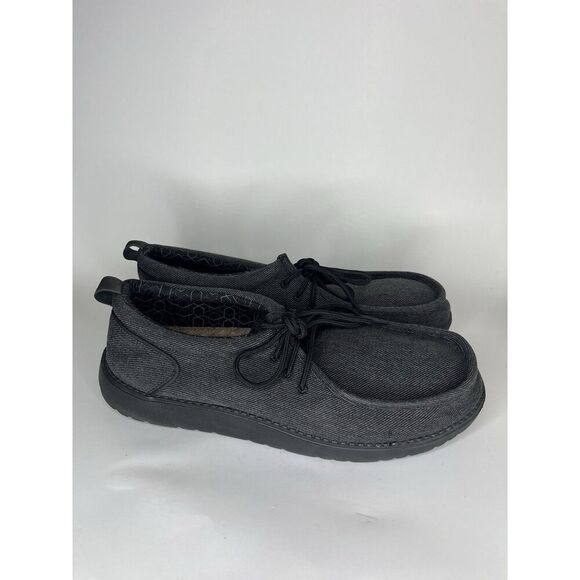 itazero shoes Lace Up Oxfords Men Size 46.5 US 13W Black Canvas - Picture 6 of 12